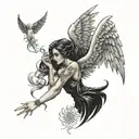 angel dust  tattoo design idea