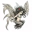 angel dust  tattoo design idea