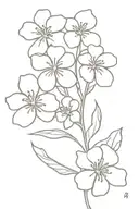 forgetmenot fine line tattoo design idea