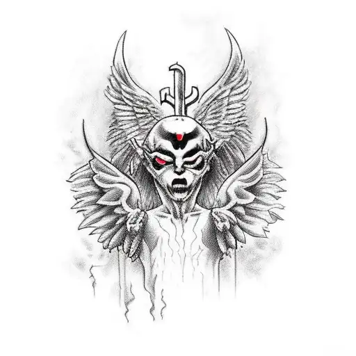 even when i fall i dont forget that the demon was my angel tattoo design idea