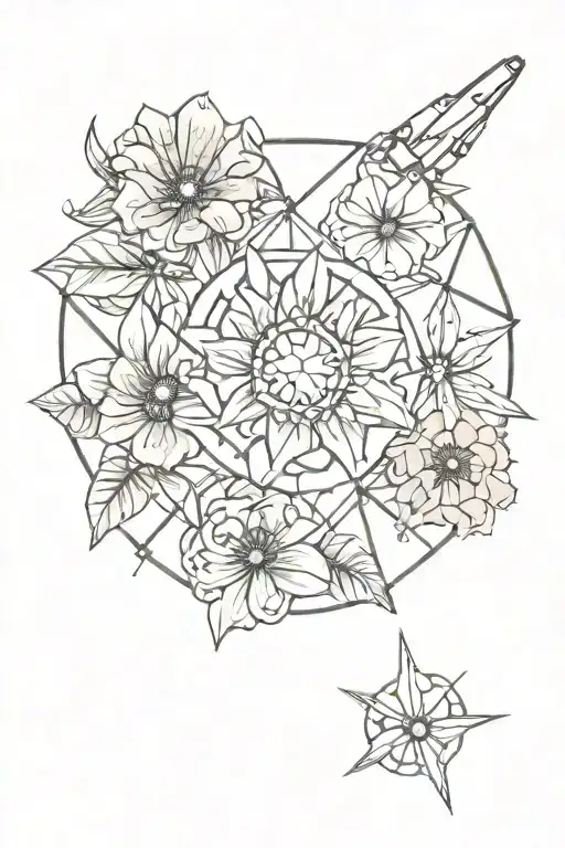floral simple Star Wars design  tattoo design idea