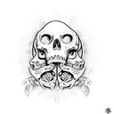 calavera mexicana tattoo design idea