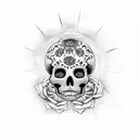 calavera mexicana tattoo design idea