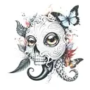 page Blanche EP cover art tattoo design idea