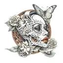 page Blanche EP cover art tattoo design idea