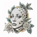 page Blanche EP cover art tattoo design idea