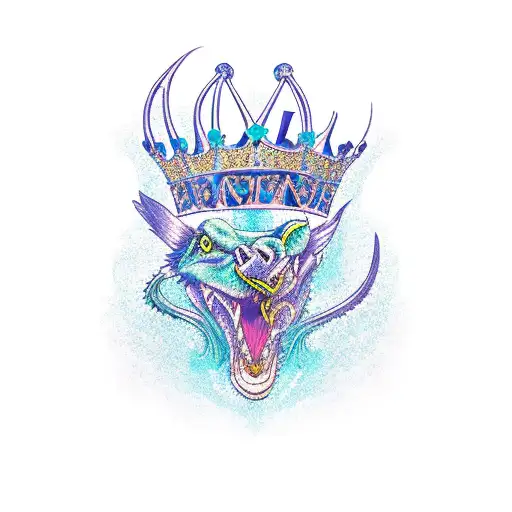 stay loyal in spines crown tattoo design idea