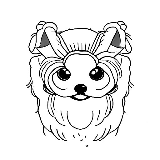 Bichon maltes tattoo design idea