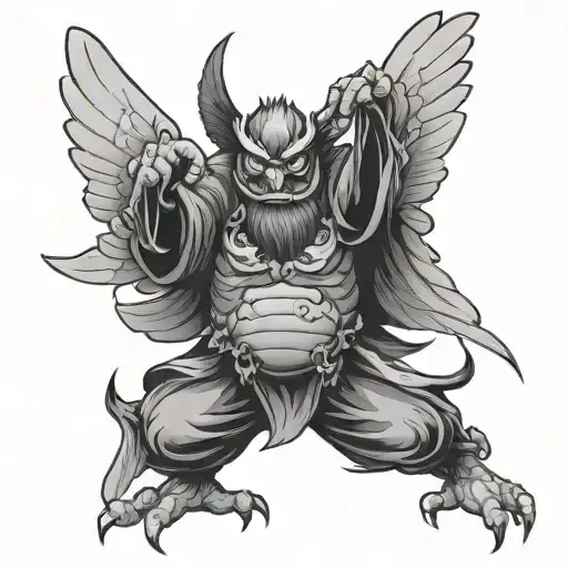 tengu tattoo design idea