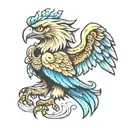 Greek eagle tattoo design idea