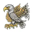 Greek eagle tattoo design idea