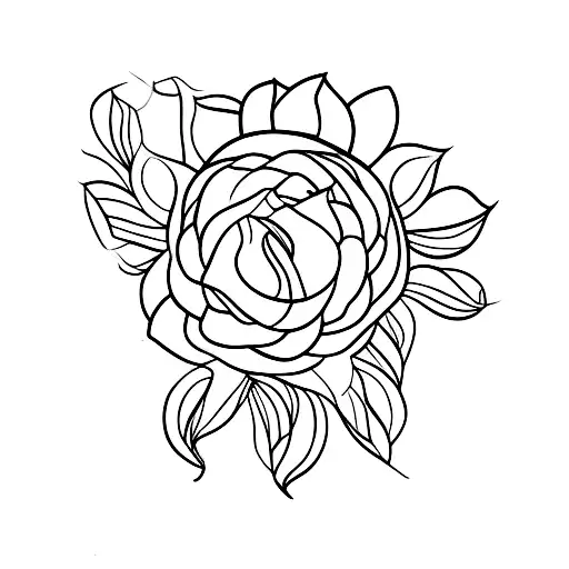 Blume mit Thanos tattoo design idea