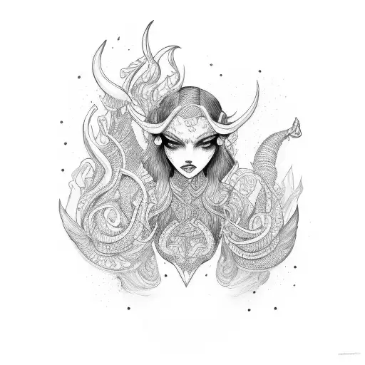 Siren tattoo design idea