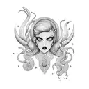 Siren tattoo design idea