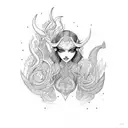 Siren tattoo design idea