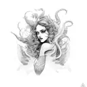 Siren tattoo design idea