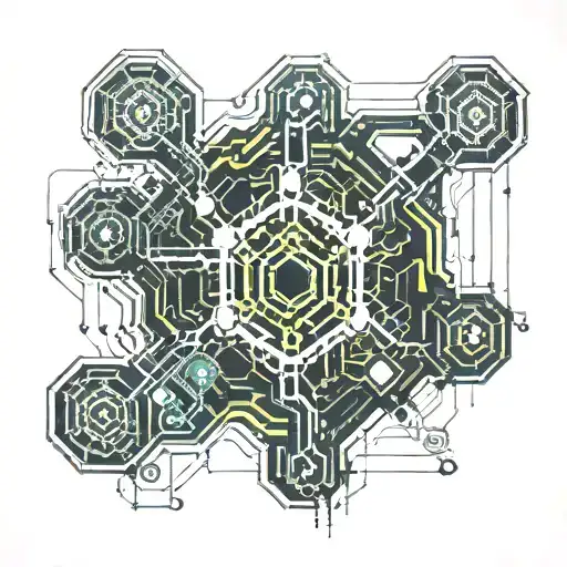 caffeine molecule tattoo design idea