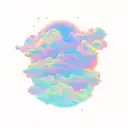 Open Book With Pastel Clouds tattoo design idea