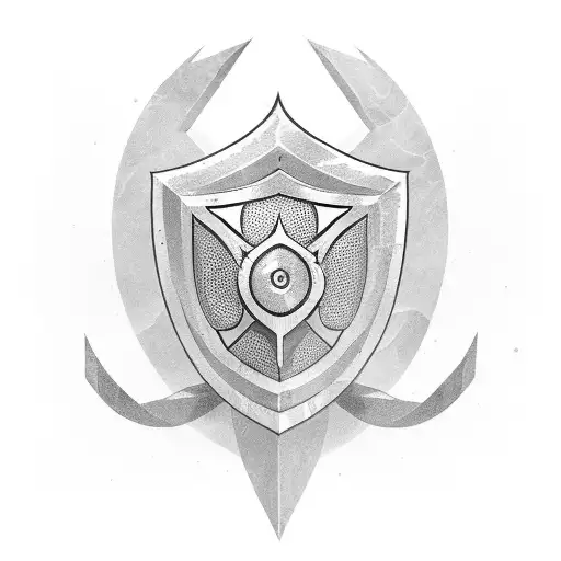 crusader shield tattoo design idea