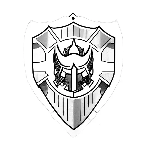 crusader shield tattoo design idea