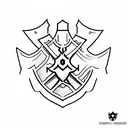 crusader shield tattoo design idea