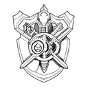 crusader shield tattoo design idea