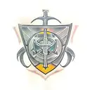 crusader shield tattoo design idea