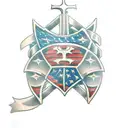 crusader shield tattoo design idea
