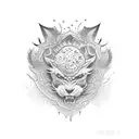 Japanese art tattoo design idea