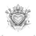 heart chef tattoo design idea