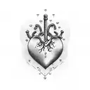 heart chef tattoo design idea