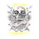 memento mori tattoo design idea