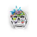 memento mori tattoo design idea