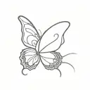 butterfly blessed tattoo design idea