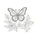 butterfly blessed tattoo design idea
