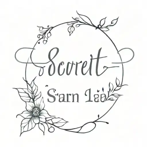 scarlett name tattoo tattoo design idea