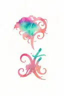 scarlett name normal calligraphy with line design tattoo design idea