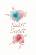 scarlett name normal calligraphy with line design tattoo design idea