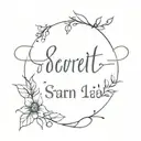scarlett name tattoo tattoo design idea