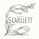 scarlett name tattoo tattoo design idea