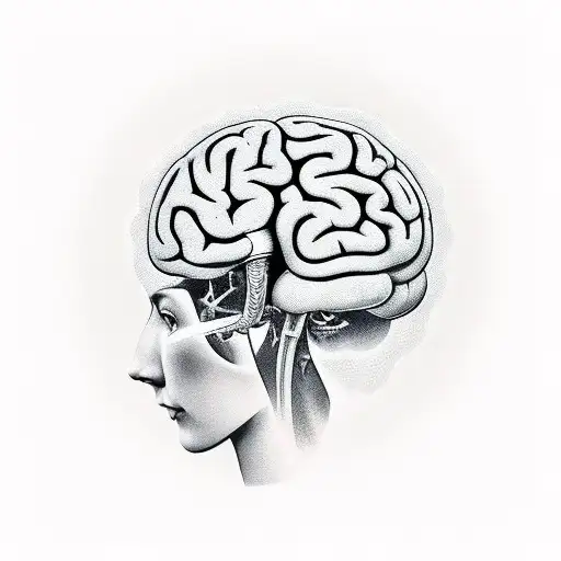 brain vs heart tattoo on forearm tattoo design idea