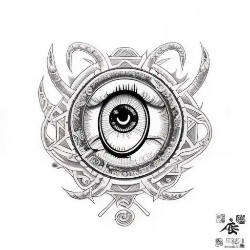 Evil Eye tattoo design idea