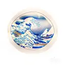 wave of kanagawa tattoo design idea