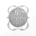 death star tattoo design idea