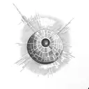 death star tattoo design idea