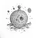death star tattoo design idea