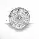 death star tattoo design idea