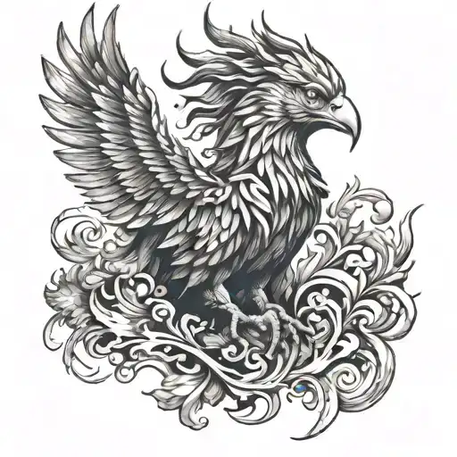 Phoenix Warrior tattoo design idea