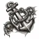 Anchor with a cross  tattoo design idea