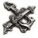 Anchor with a cross  tattoo design idea